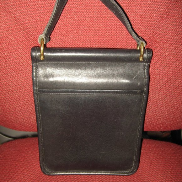 ❤️Vintage COACH 9930 Willis Murphy BLACK Leather Crossbody Bag Purse +FOB - Picture 5 of 9